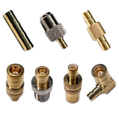 MARKENLOS Copper RF Adapter SMB Plug Socket to SMB F Plug Socket Male to Female Converter