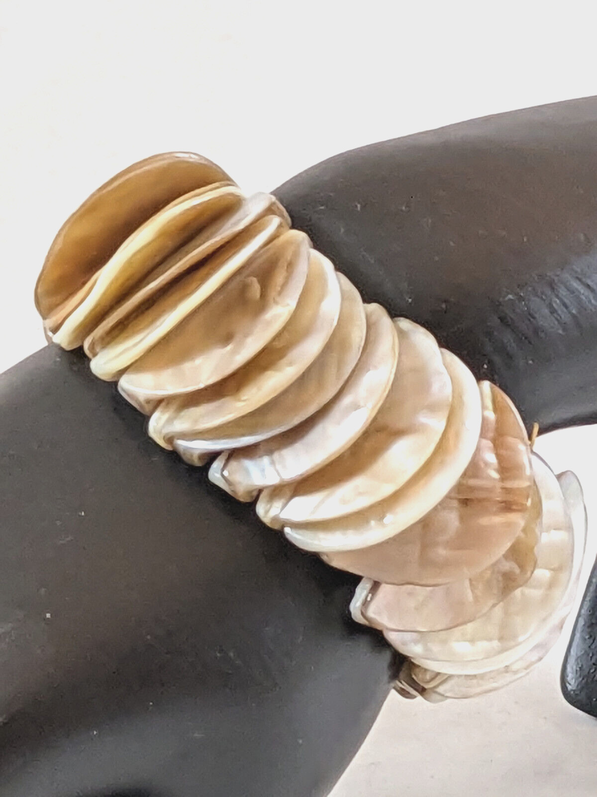 Abalone Thick Shell Stretch Bracelet - image 3