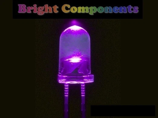 10 x Ultra Violet / UV / Purple LED 5mm - UK Seller