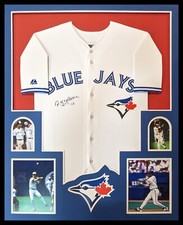 FRAMED TORONTO BLUE JAYS ROBERTO ALOMAR AUTOGRAPHED SIGNED JERSEY JSA COA
