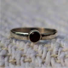 GARNET NATURAL GEMSTONE 925 STERLING SILVER HANDMADE JEWELRY RING 3 TO 12