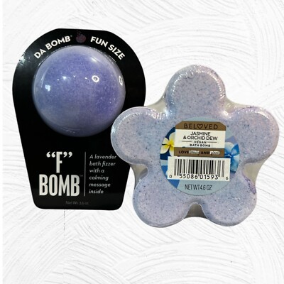Da Bomb ''F''Bomb AND Beloved Jasmine & Orchid Dew Bath Bomb NEW