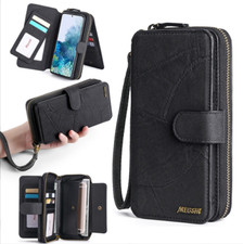 2in1 Detachable Wallet Zipper Card Slot Leather Purse Removable Phone Case Cover