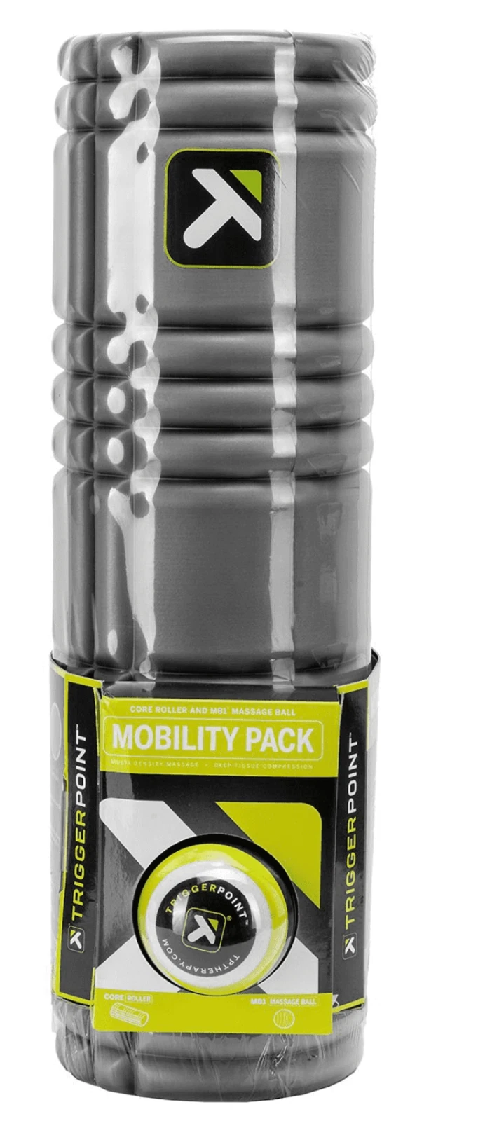 TRIGGER POINT FOAM GRID CORE ROLLER & MB1 DEEP TISSUE MASSAGE BALL COMBO, NEW