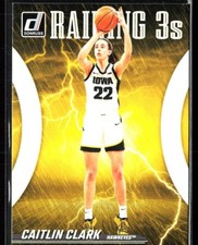 2024 Panini Caitlin Clark Donruss Raining 3's Insert #R1 Iowa White Jersey
