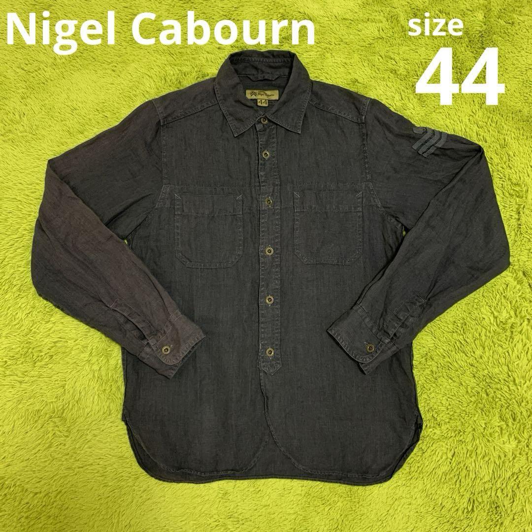 トップス Nigel Cabourn \"linen 100%\" stripe shirts Nigel Cabourn Striped T-Shirt, Short Sleeve, Red & White