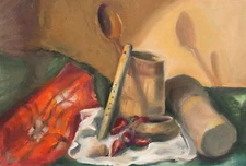 Impressionist still life oil painting
