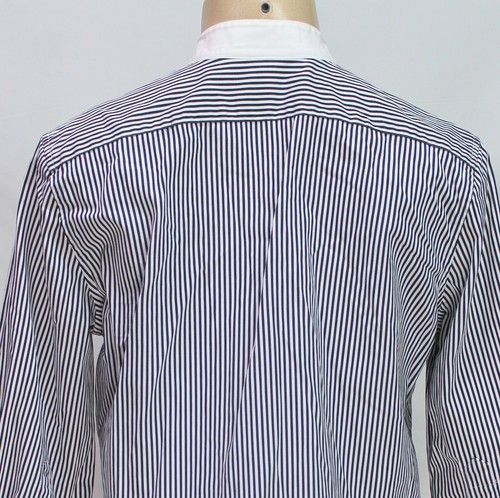 Lauren Ralph Lauren Bib-front Shirt 3/4 Sleeve Stripes White/Black Size S - Picture 8 of 8