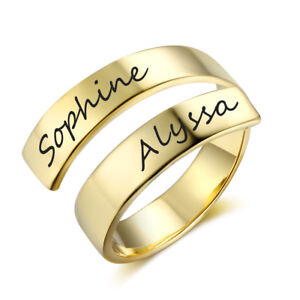 Custom Couple Name  Ring Personalized  Wedding  Anniversary  