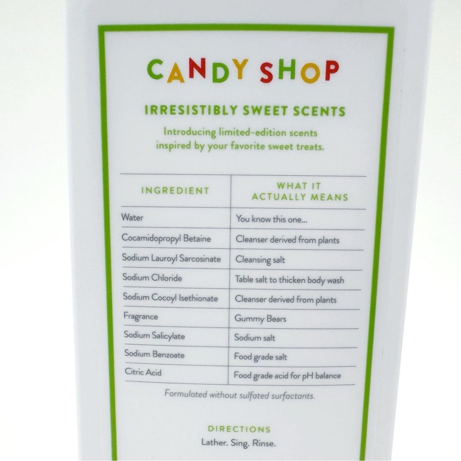 Native Body Wash Candy Shop Gummy Bears Shower Gel Limited Edition eBay