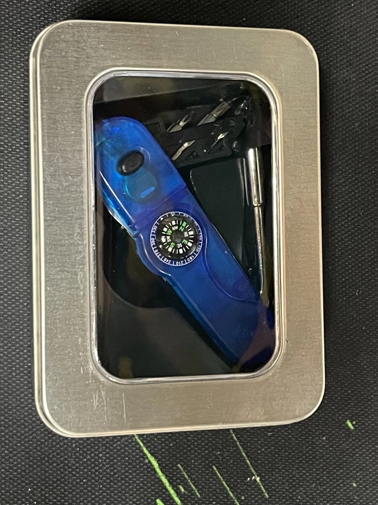 Multi-Tool Multifunction tool Knife - Blue Color - CSKN0126A Tin Box