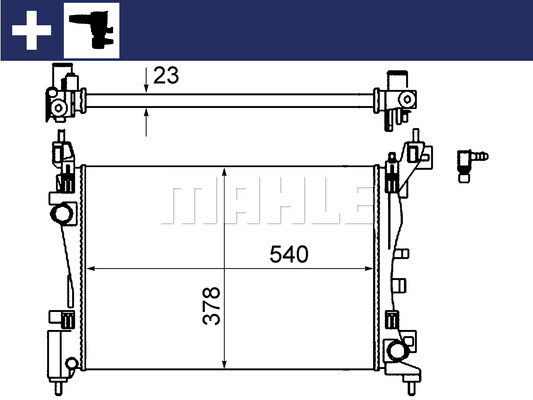 Mahle Cr 1121 000S KüHler, Motor KüHlung FüR CitroëN, Fiat, Peugeot-image