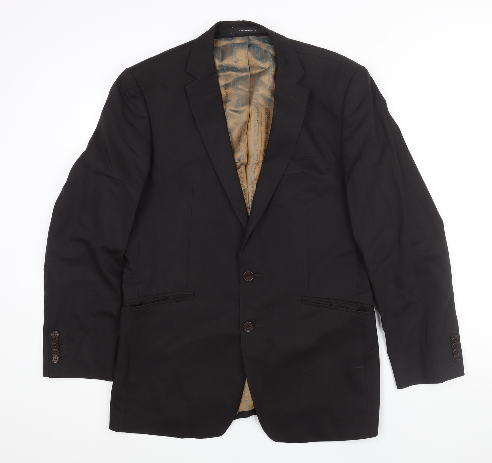 FILA Giacca tuta uomo lana marrone A39 Saville Row taglia 38 regular