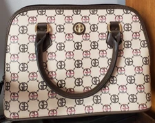 GIANI BERNINI Signature Brown Ombre Dome Medium Satchel W/ Strap