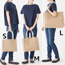 MUJI Jute Reusable Shopping Bag  Small Medium Large 3varies  Ecological Shopping