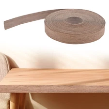 Wood Edge Banding 3000x2'' Preglued Iron-On Flexible Brown Walnut Veneer Edging