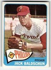 1965 Topps Jack Baldschun #555 Phillies SP HIGH GRADE CENTERED BEAUTIFUL