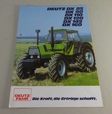 Brochure / brochure Deutz DX 85 / DX 80 / DX 110 / DX 120 ecc. Stato 08/1980