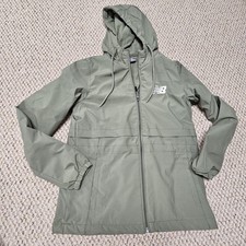 New Balance Jacket Womens Extra Small Sage Green Hooded Lined Insulated