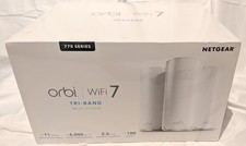 NETGEAR Orbi RBE773 - Tri-band Mesh Wi-Fi 7 System 3-pack - White - NEW