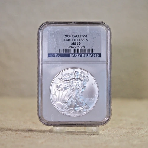 2009 $1 AMERICAN EAGLE EARLY RELEASES NGC MS69 1 OZ .999 FINE SILVER COIN