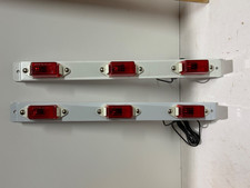 Red Trailer Light Bar - 2 Pack 3 Light 9 Led Id Marker Tail Light For 12v White