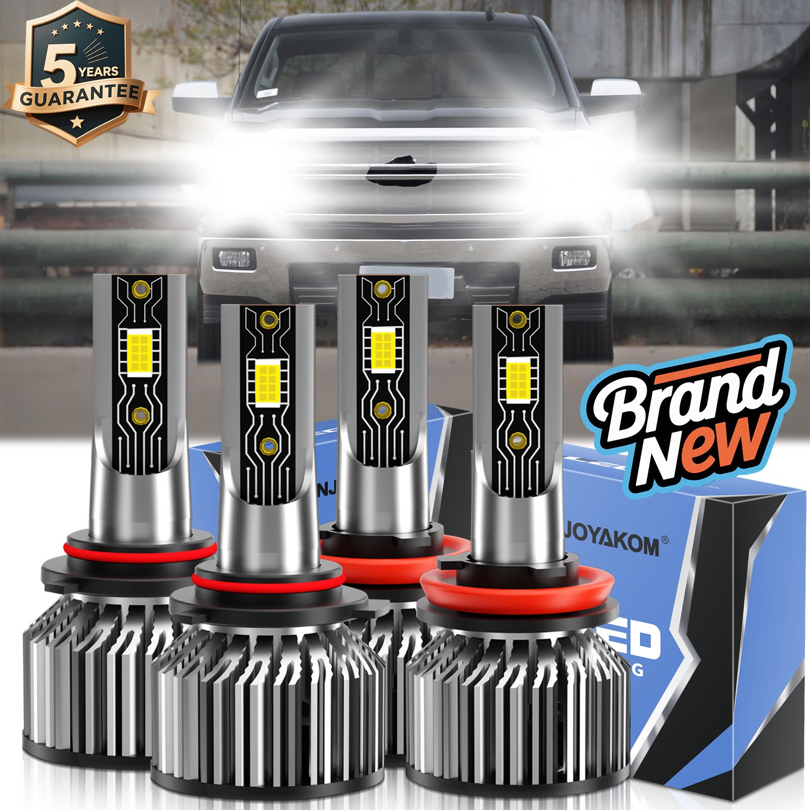 For Chevy Silverado 1500 2007-2021 LED Headlight Kit High & Low Beam Bulb Combo