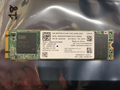 Intel 256GB M.2 SATA SSD SSDSCKKF256H6 M.2 2280 Laptop Solid State Drive
