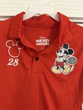 Disnew Mickey Mouse Boys 2 Piece Set Outfit Red Shirt and Black Shorts 6T New