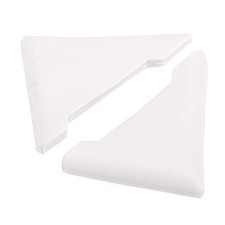 2pcs PVC Universal Car Door Corner Edge Guards Bumper Protector Cover White