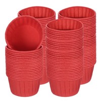 150 StüCk Mini Cupcake Liners Backen Von Cupcakes, Cupcake-Muffin-FöRmchen Rot