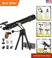 Telescope 90mm Aperture 700mm Focal Length AZ Mount Kids Beginners Stargazing