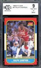 Ralph Sampson Rookie Card 1986-87 Fleer #97 BGS BCCG 9