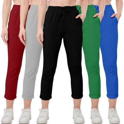 Damen Frauen Yogahose Italienisch Stretch Uni Lagenlook Hose Jogginghose Pant