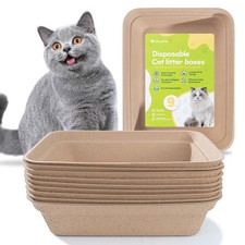 Disposable Cat Litter Box 9-Pack , Large Litter Boxs for Travel Home Use