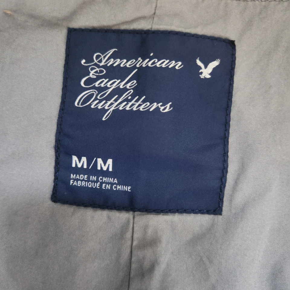 Chaleco American Eagle Talla M Chaleco Abotonado Preppy Gris Rayas Para Mujer Foto 4 de 4