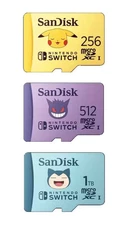 SanDisk Nintendo Switch Pokémon Edition 256GB 512GB 1TB Micro SD Memory Card