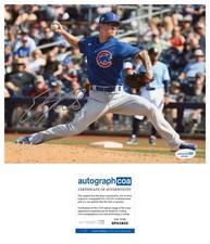 ETHAN ROBERTS SIGNED CHICAGO CUBS PITCHER 8x10 PHOTO - ACOA COA