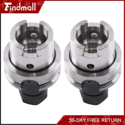 Findmall 2 Pcs HSK63A ER20 Collet Chuck 80mm G2.5/25000rpm Balanced Set