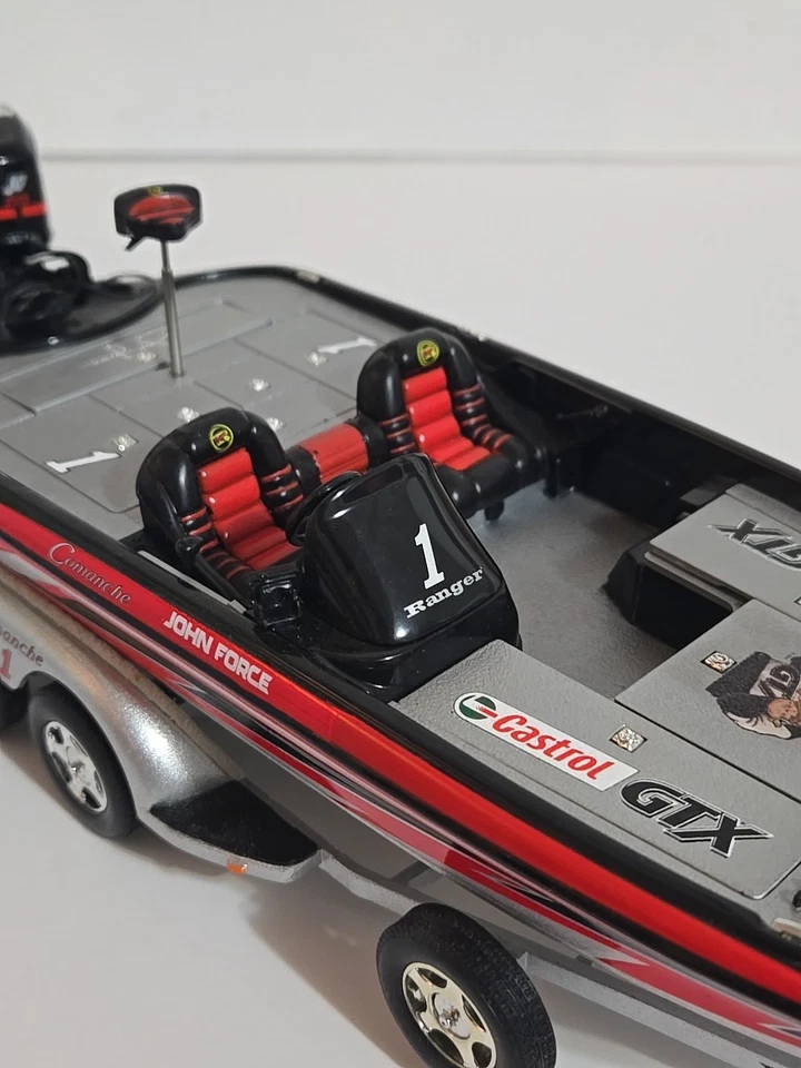2002 Action John Force 1/24 Castrol GTX/11X Champion Ranger Boat And Trailer Set - Image 3 of 4