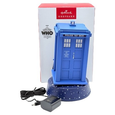 Hallmark Marvel Doctor Who 60th Anniversary Tardis Table Decoration NEW IN BOX