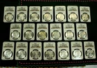 Lot of 20 Olathe Hoard BU Morgan Silver Dollars NGC MS63 + MS64