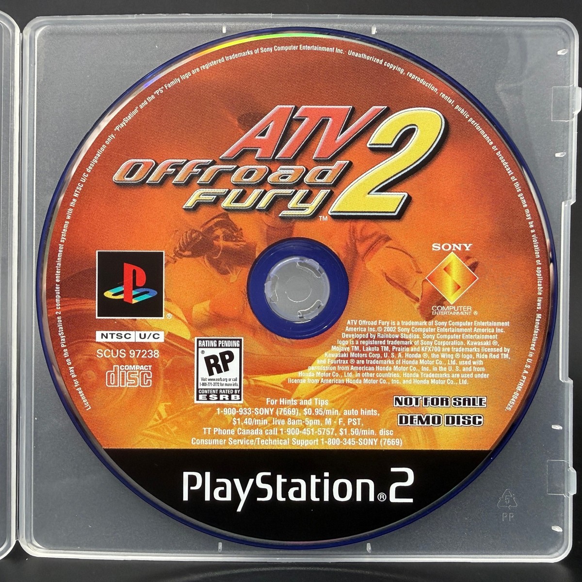 ATV Offroad Fury 2 -- Demo Disc -- Not for Resale (Sony