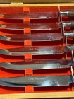 Vintage Set 6 Chef Maurice Style Steak Stainless Steel Knives Wood Handle Japan — photo 2