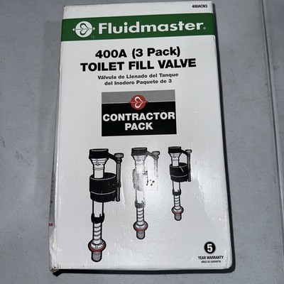 Fluidmaster 400A Universal Toilet Fill Valves Contractor 3-Pack 400ACN3
