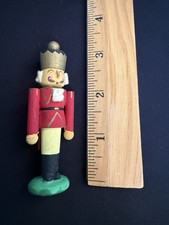 Wood Nutcracker 3 1/2 "  Made In East German Democratic Republic VTG
