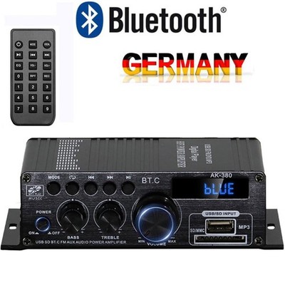 bluetooth Mini Verstärker HiFi Power Audio Stereo Bass AMP USB MP3 FM Auto