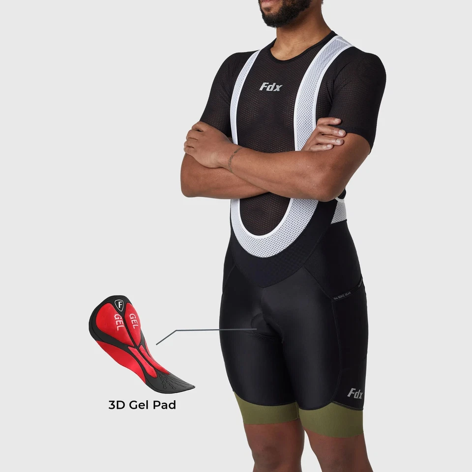 Mens Cycling Bib Shorts Breathable Gel Padded Bicycle Tight Racing Fit Pants uk - Image 2 of 4