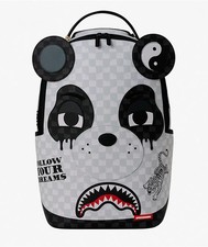 Sprayground Panda Check Backpack New Black Bo...