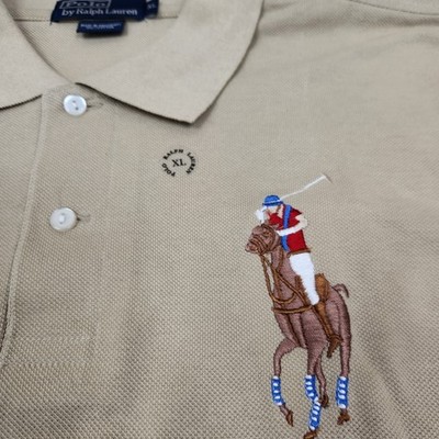 NEW Polo Ralph Lauren Mens Embroidered Big Pony Sleeve Patch Polo